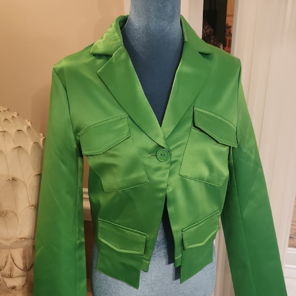 Vibrant Green Women's Suit Jacket